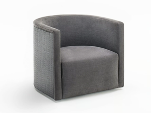 CONFIDENT RATTAN - Fabric armchair with armrests _ Living Divani